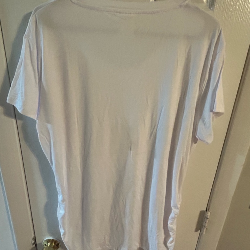 White T-Shirt with Gold Lettering - Picture 2 of 4